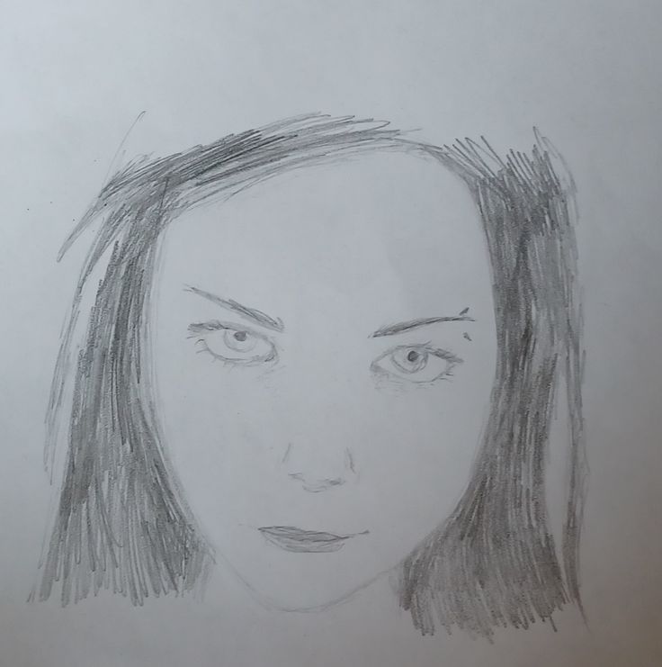 unfinished drawing of amy lee